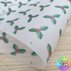 Christmas Holly Packaging Paper