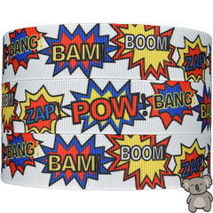 Comic Book 3rd Design - Patterned Grosgrain Ribbon