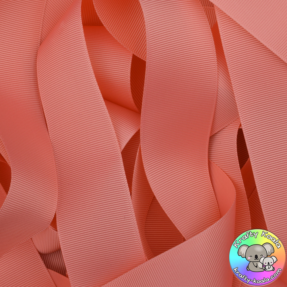 Coral Grosgrain Ribbon