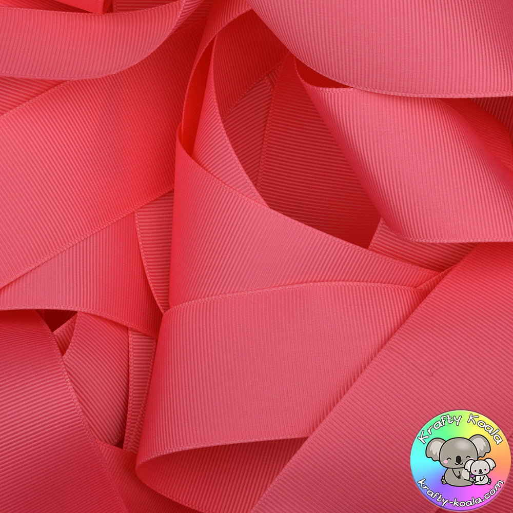 Coral Rose Grosgrain Ribbon