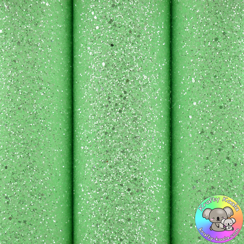 Crystal Green Chunky Glitter Fabric