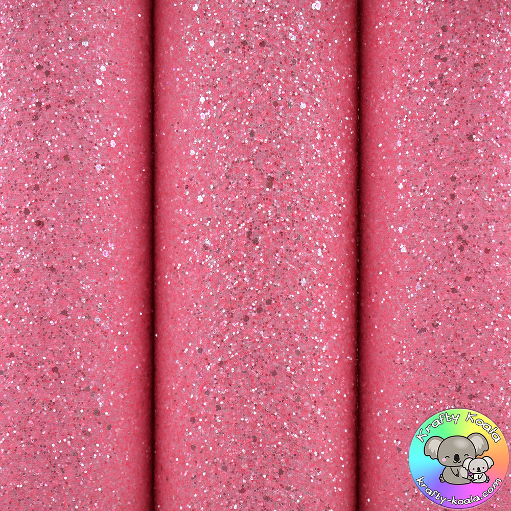 Crystal Hot Pink Chunky Glitter Fabric