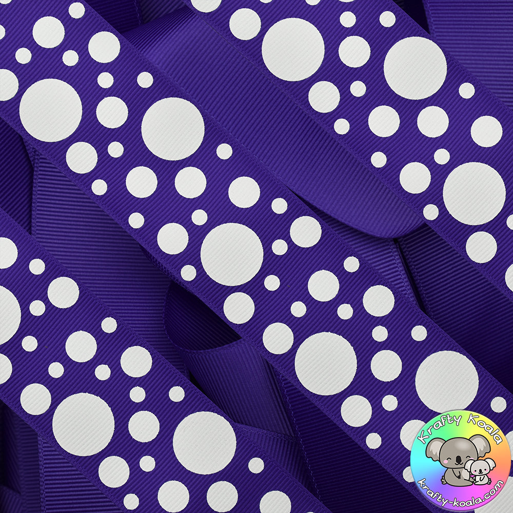 Dark Purple Spots Ribbon