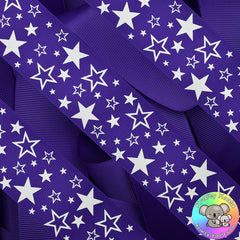 Dark Purple Stars Ribbon