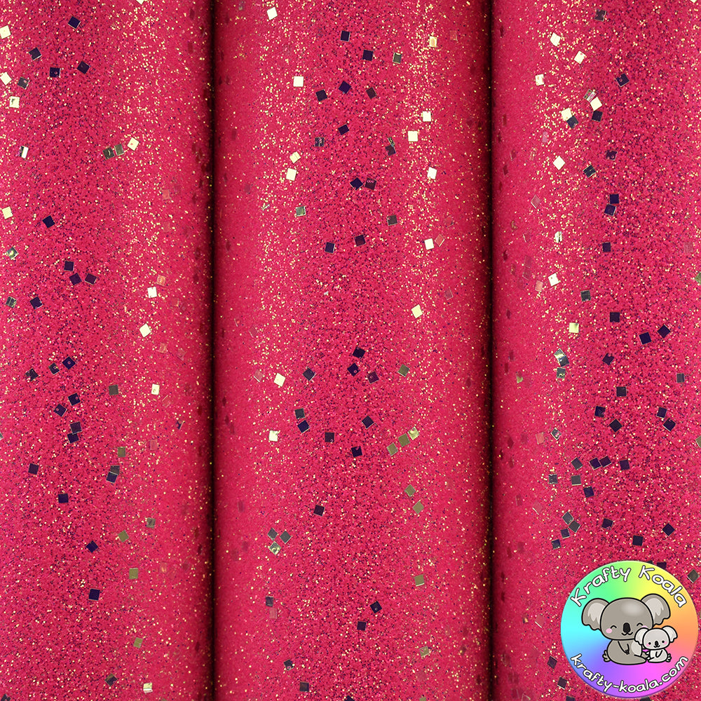 Dark Pink Glitter Ball Fine Glitter Fabric