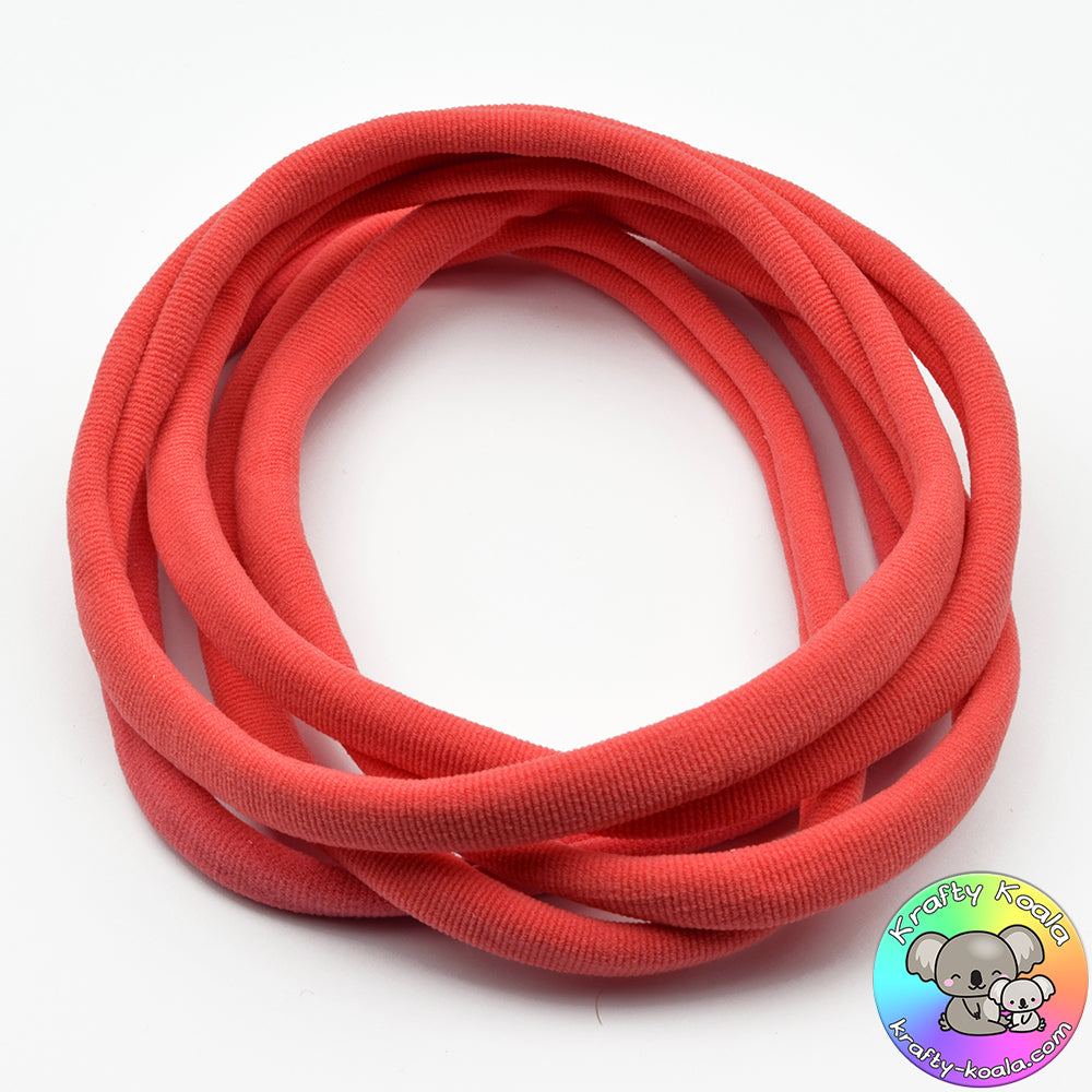 Deep Coral Nylon Headbands