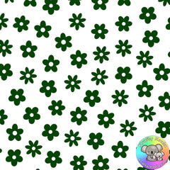 Forest Green Flowers Fabric