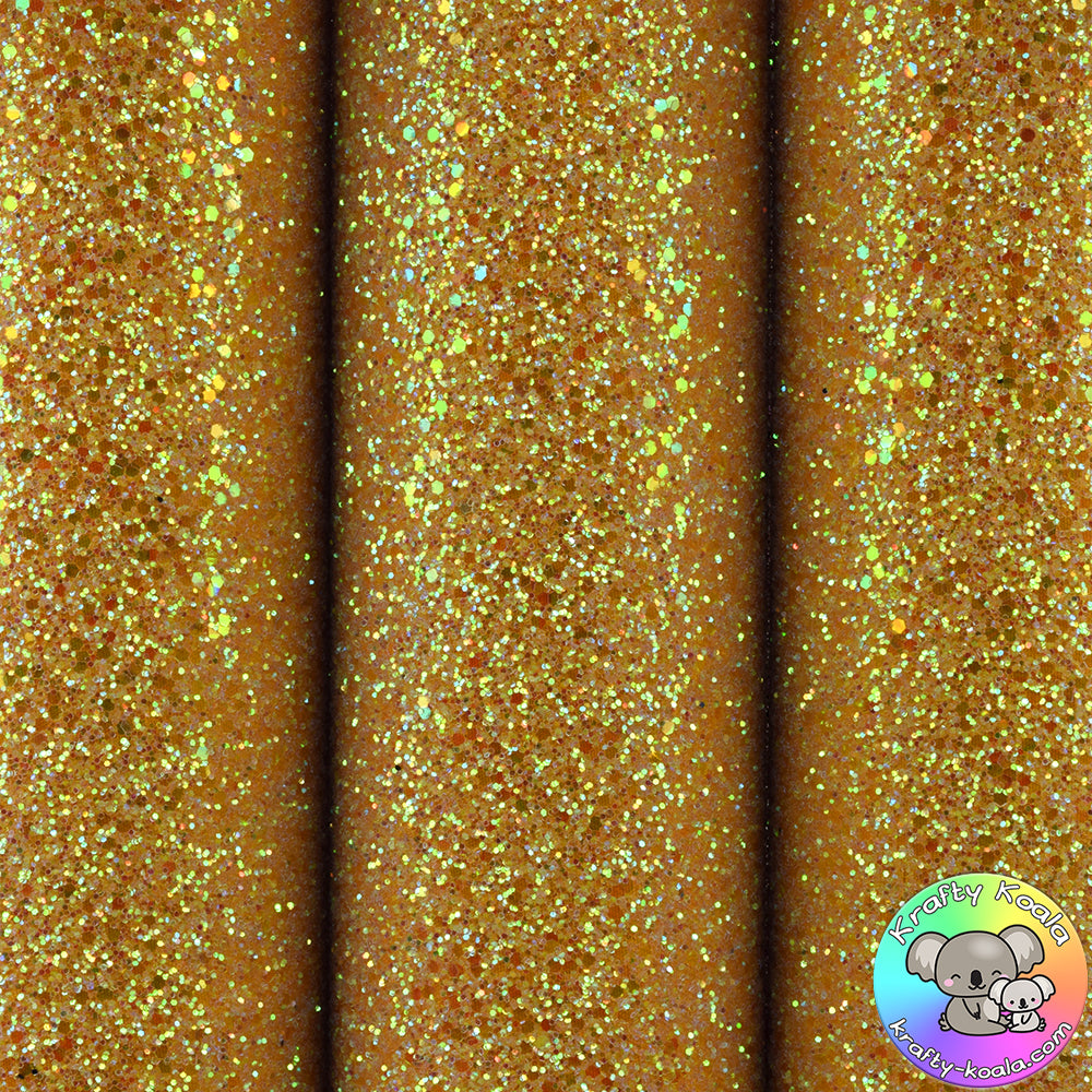 Frosted Gold Ultra Chunky Glitter Fabric