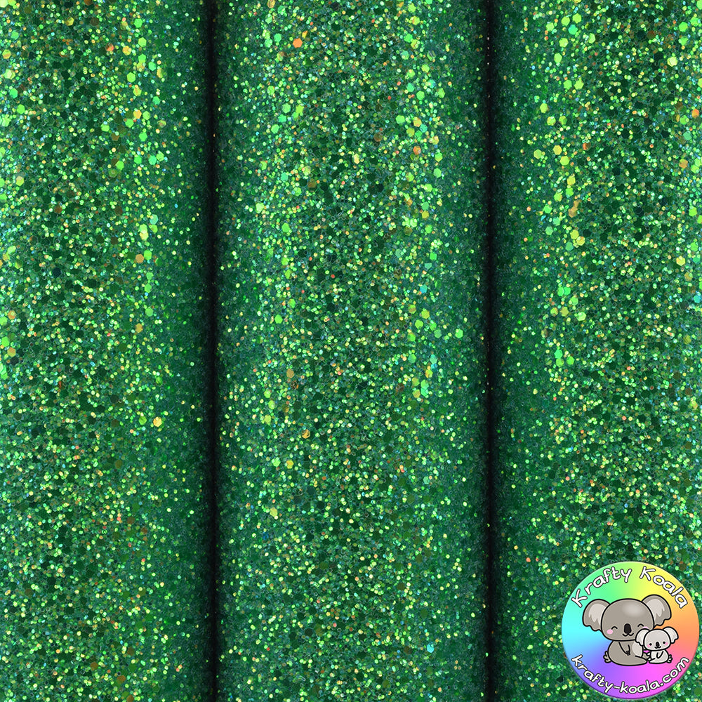 Frosted Green Ultra Chunky Glitter Fabric