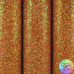 Frosted Orange Ultra Chunky Glitter Fabric