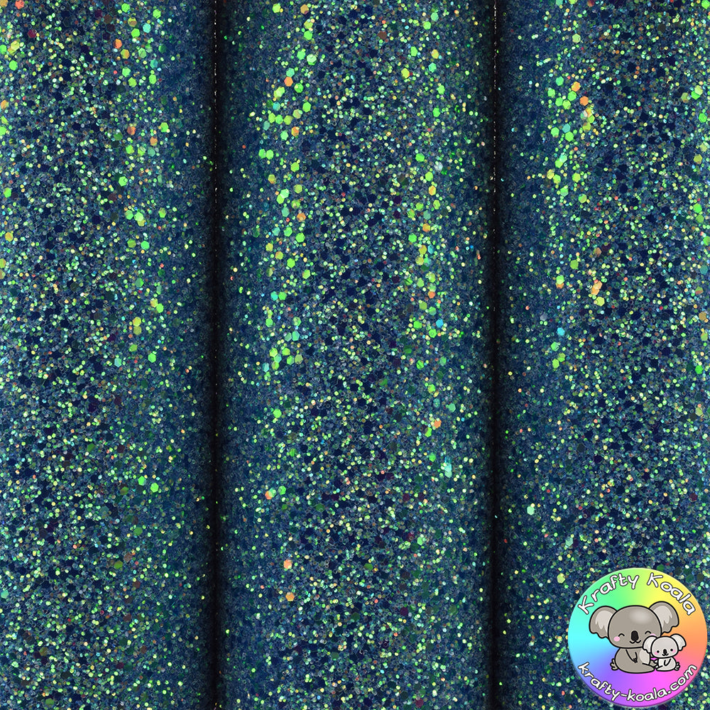 Frosted Royal Blue Ultra Chunky Glitter Fabric