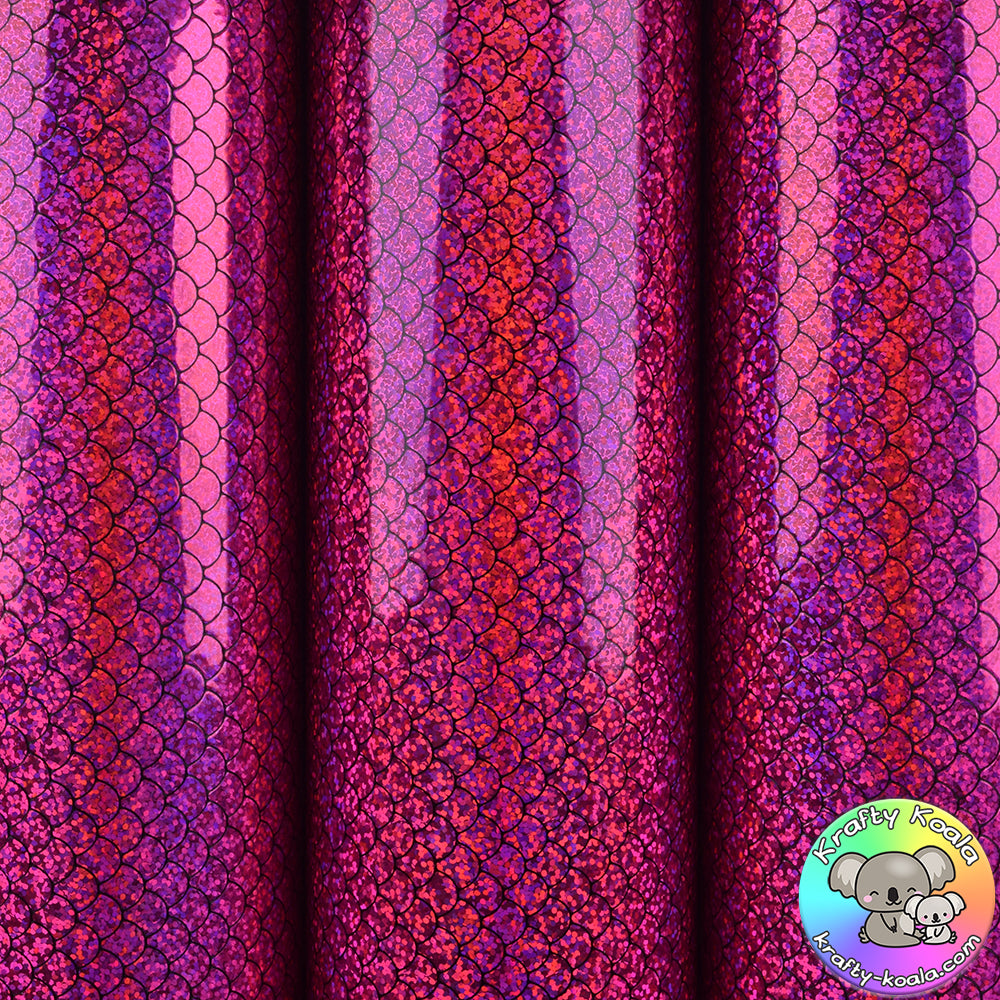 Fuchsia Mermaid Vinyl Fabric