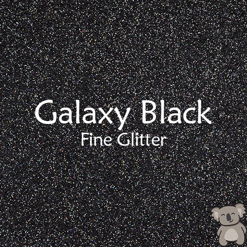 Galaxy Black Fine Glitter Fabric