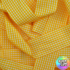 Gold Gingham Ribbon