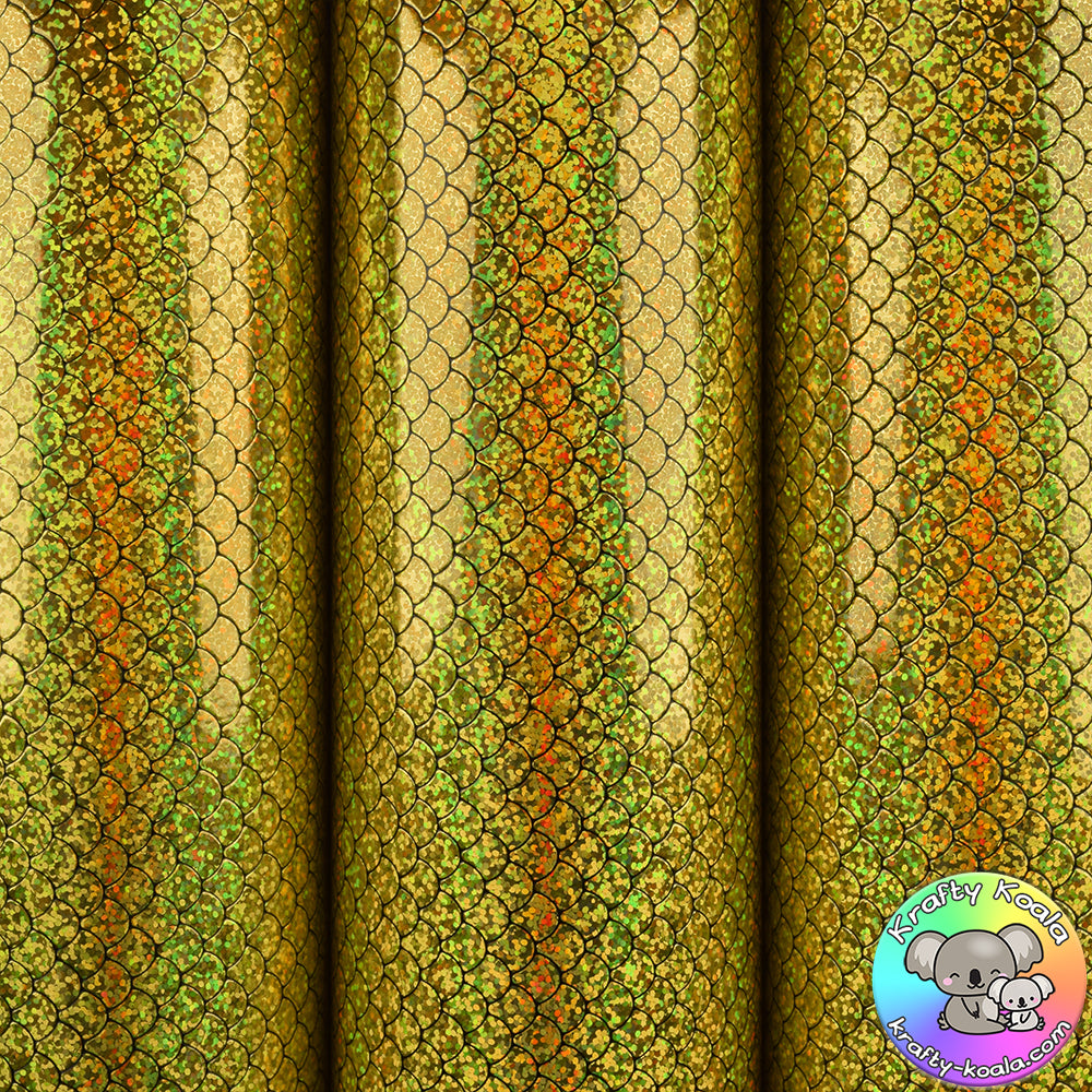 Gold Mermaid Vinyl Fabric