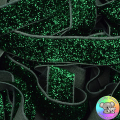 Green Glitter Elastic