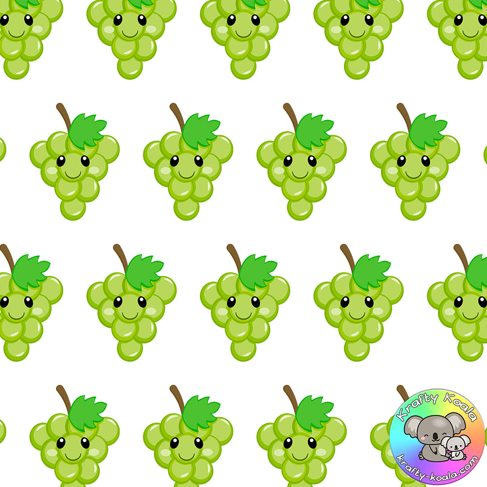 Green Grapes Fabric