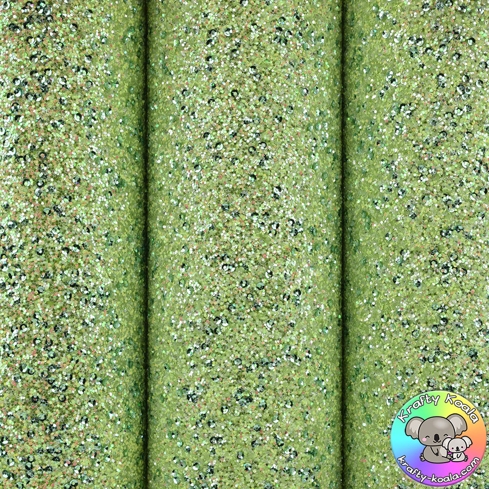 Green Sequin Chunky Glitter Fabric