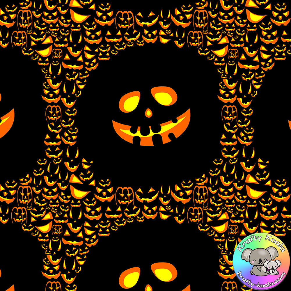 Halloween Pumpkins 4 Fabric