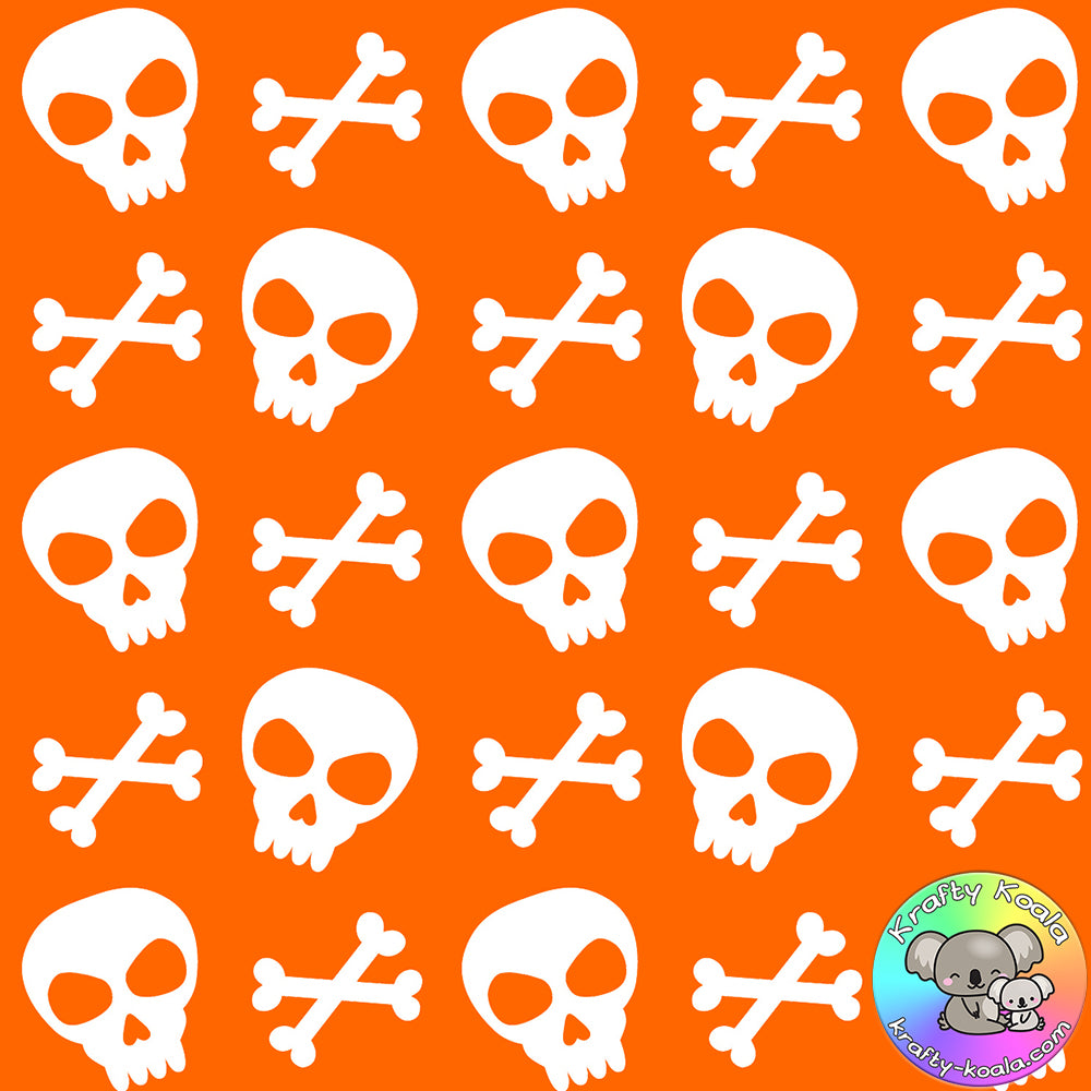 Halloween Skulls Fabric 2