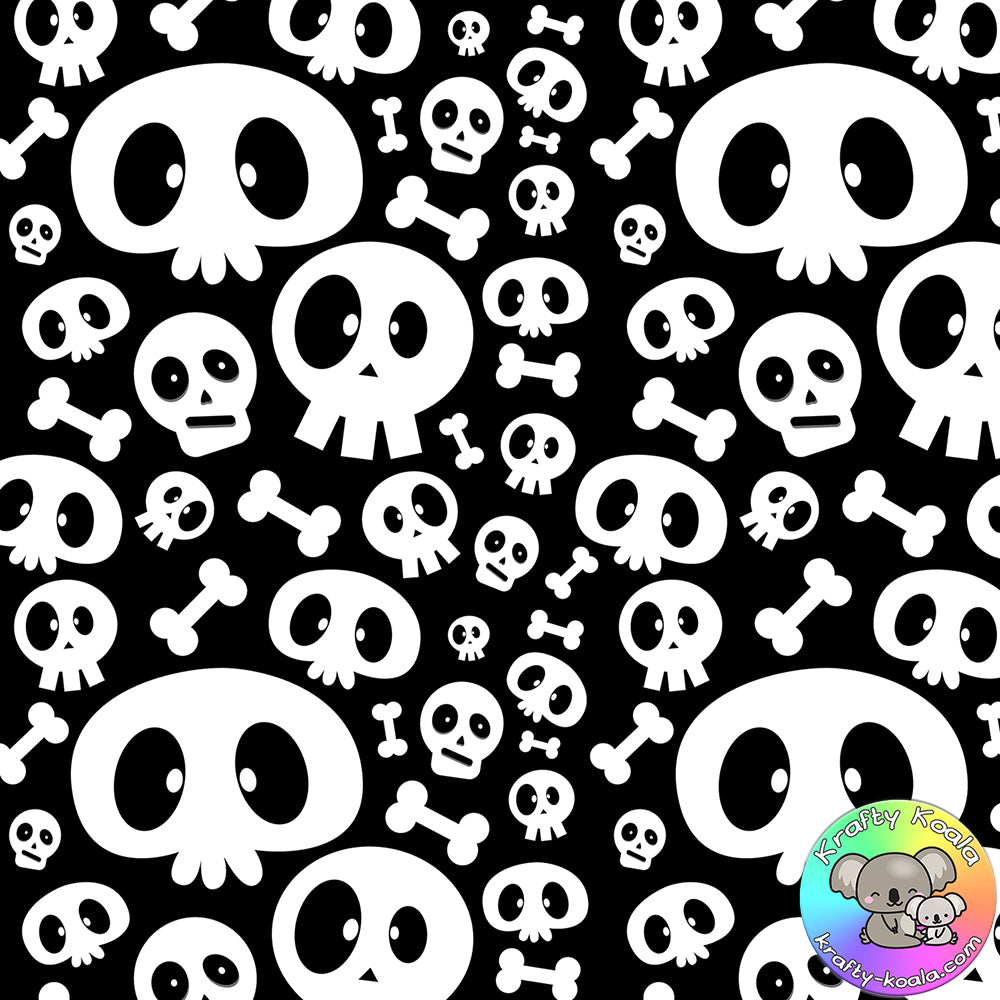 Halloween Skulls Fabric 3