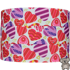 Hearts 11th Design - Patterned Grosgrain Ribbon