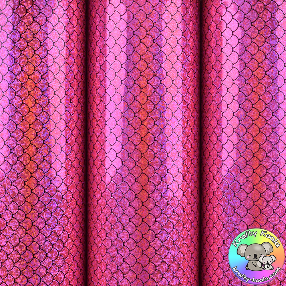 Hot Pink Mermaid Vinyl Fabric