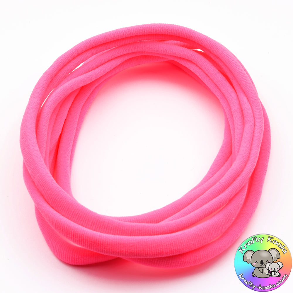 Hot Pink Nylon Headbands