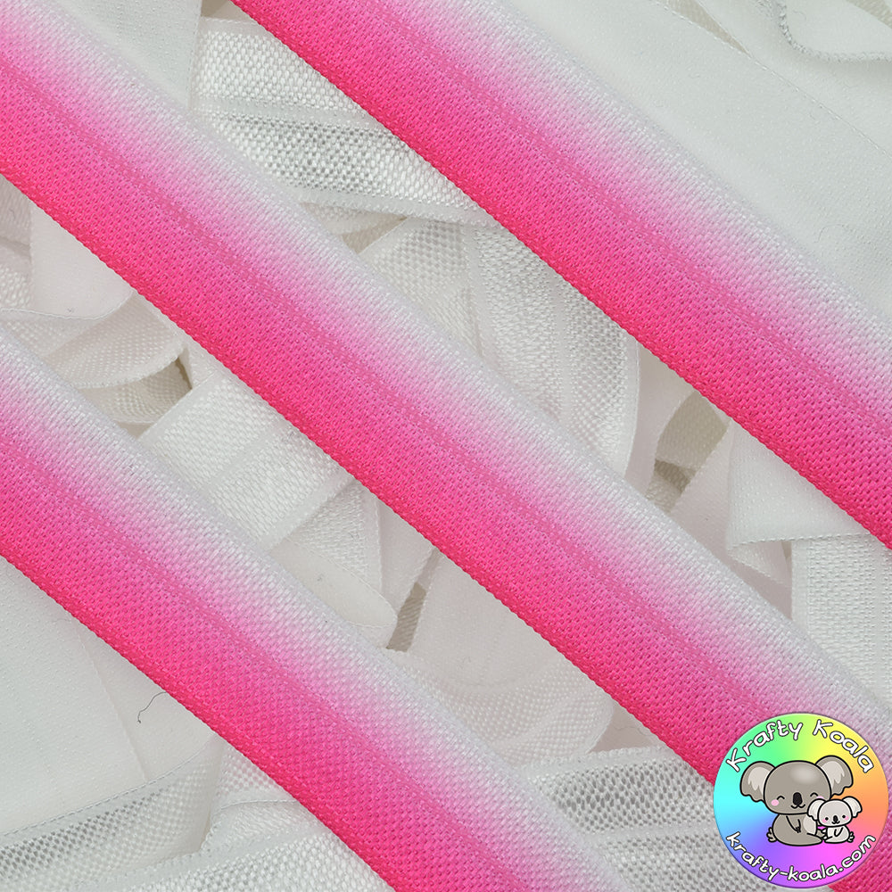 Hot Pink Ombre Fold Over Elastic