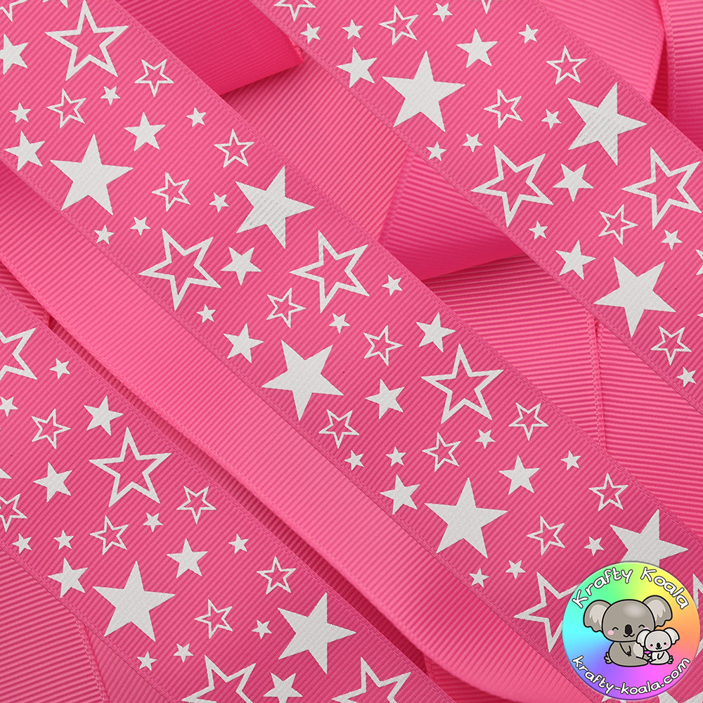 Hot Pink Stars Ribbon