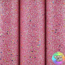 Load image into Gallery viewer, Hot Pink Glow In The Dark Chunky Glitter Fabric
