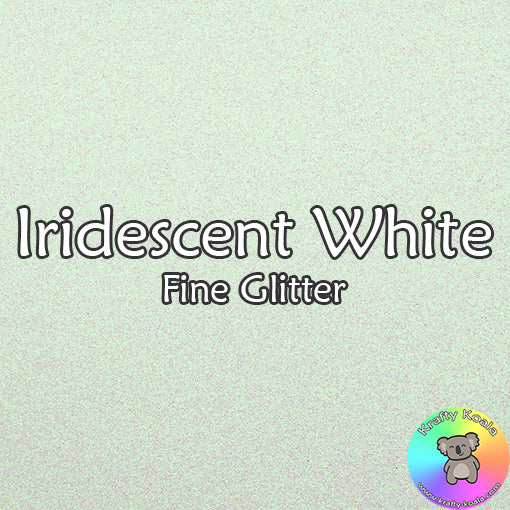 Iridescent White Fine Glitter Fabric