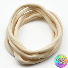 Ivory Cream Nylon Headbands