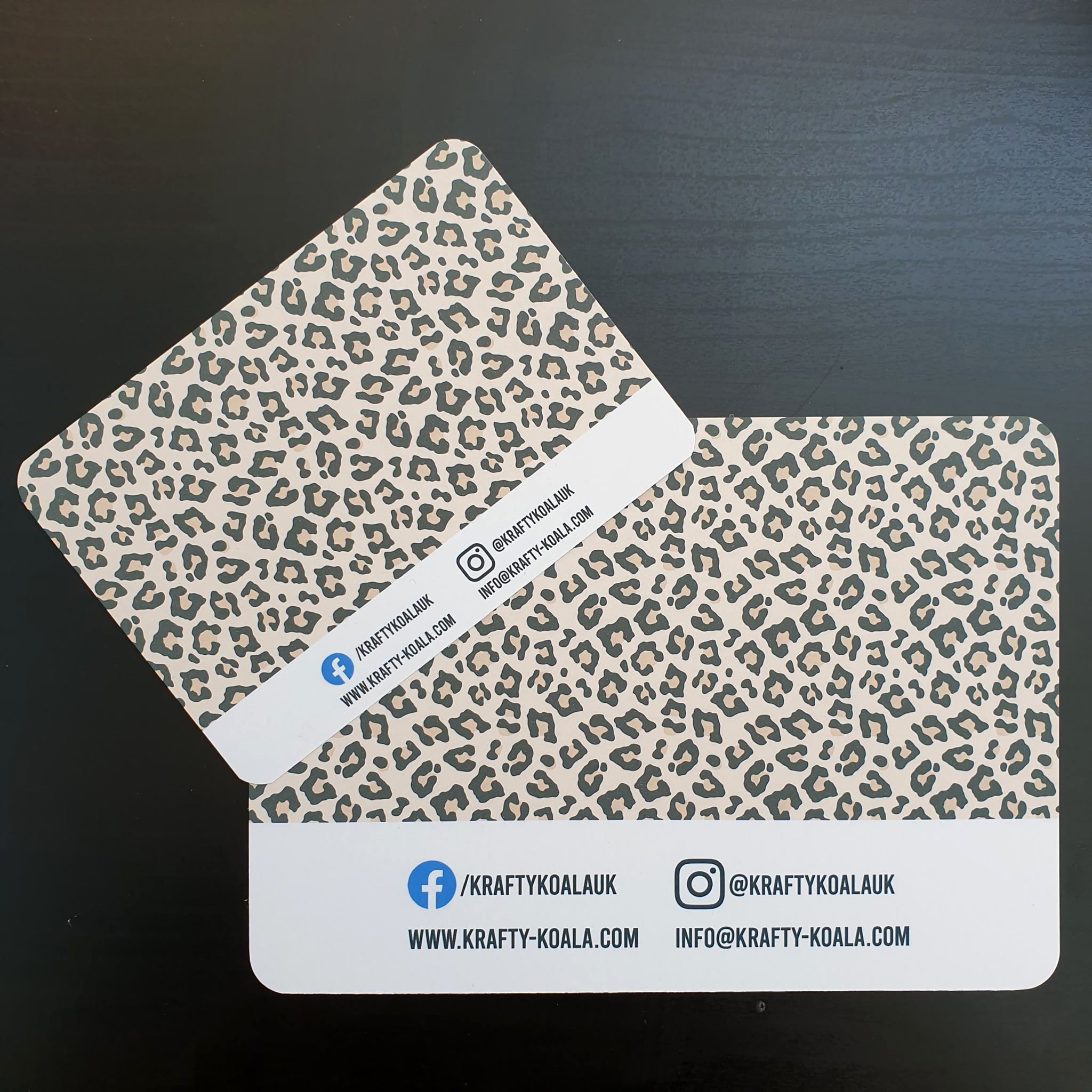 Landscape Leopard Print Display Cards