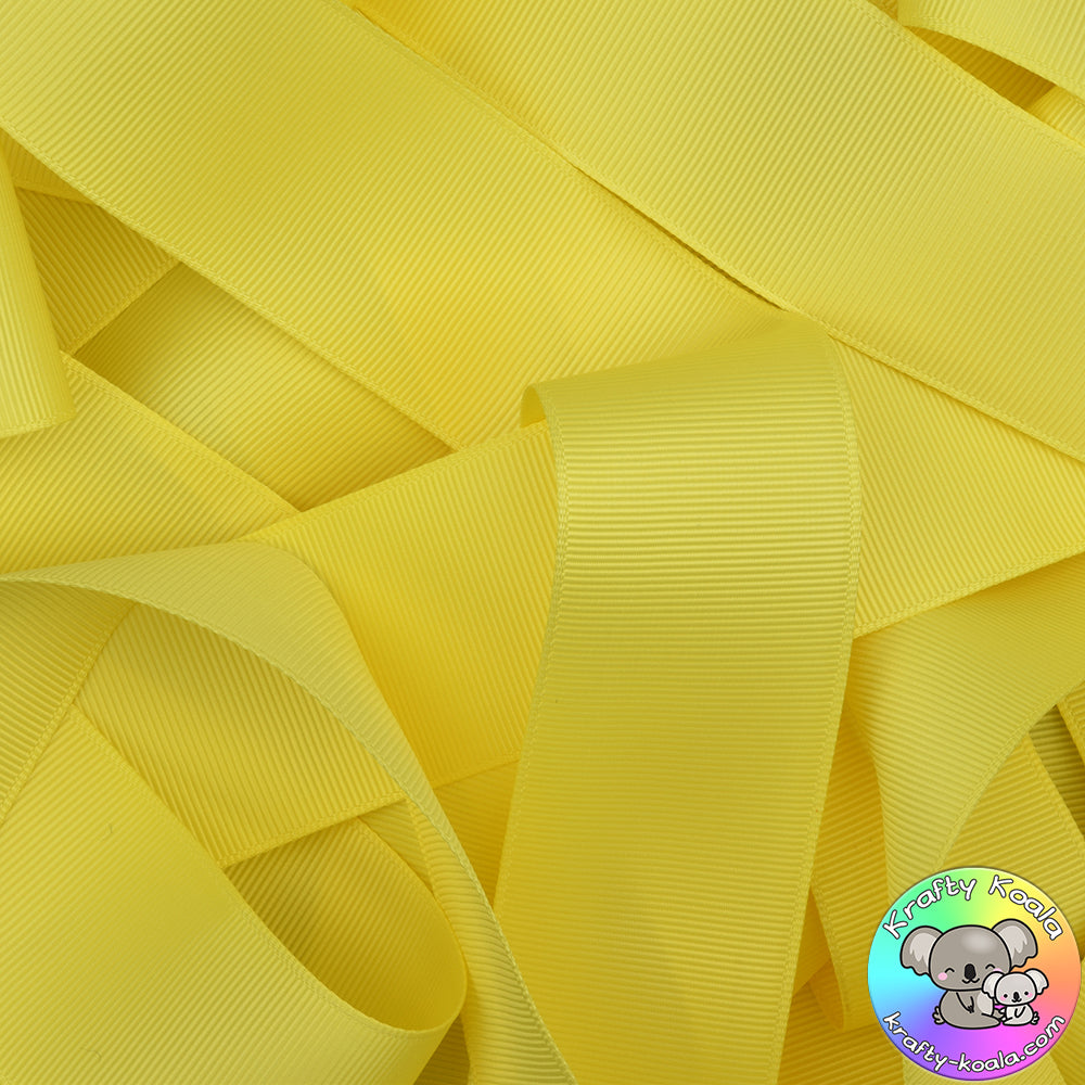 Lemon Yellow Grosgrain Ribbon