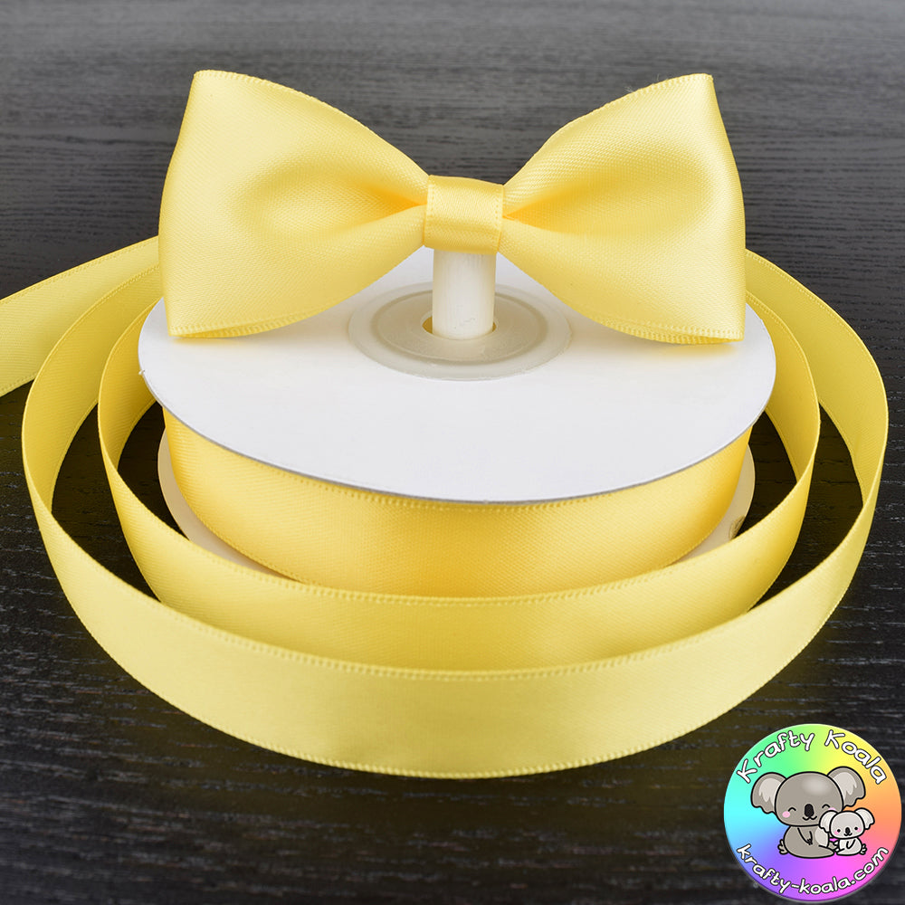 Lemon Yellow Satin Ribbon