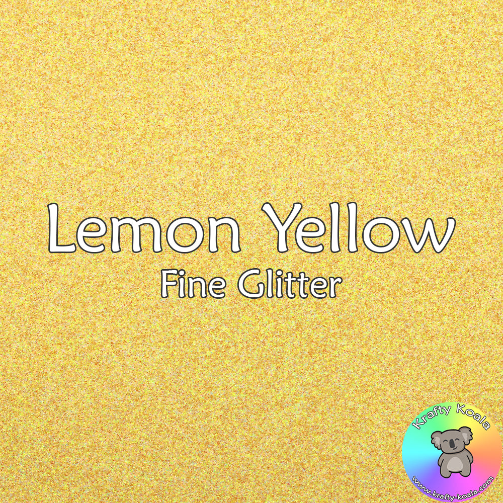 Lemon Yellow Fine Glitter Fabric