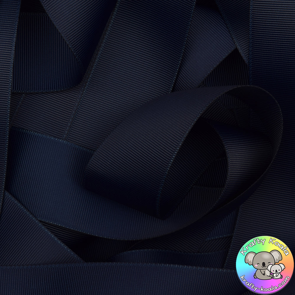 Navy Blue Grosgrain Ribbon