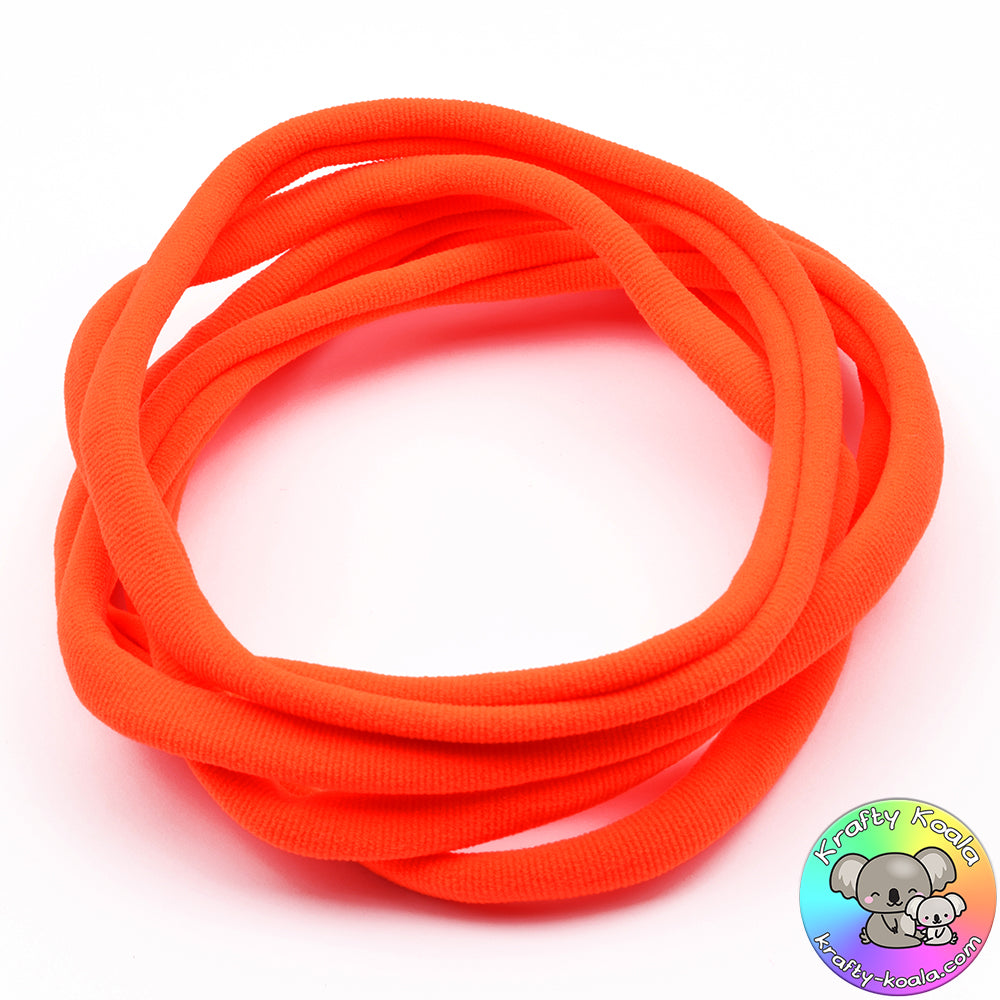 Neon Orange Nylon Headbands