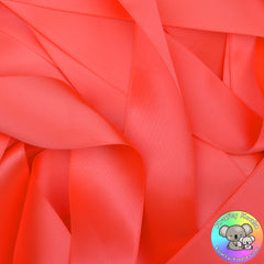 Neon Orange Satin Ribbon