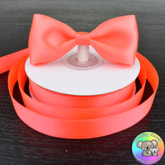 Neon Orange Satin Ribbon