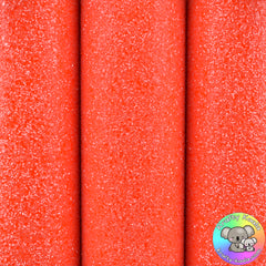 Neon Orange Ultra Chunky Glitter Fabric