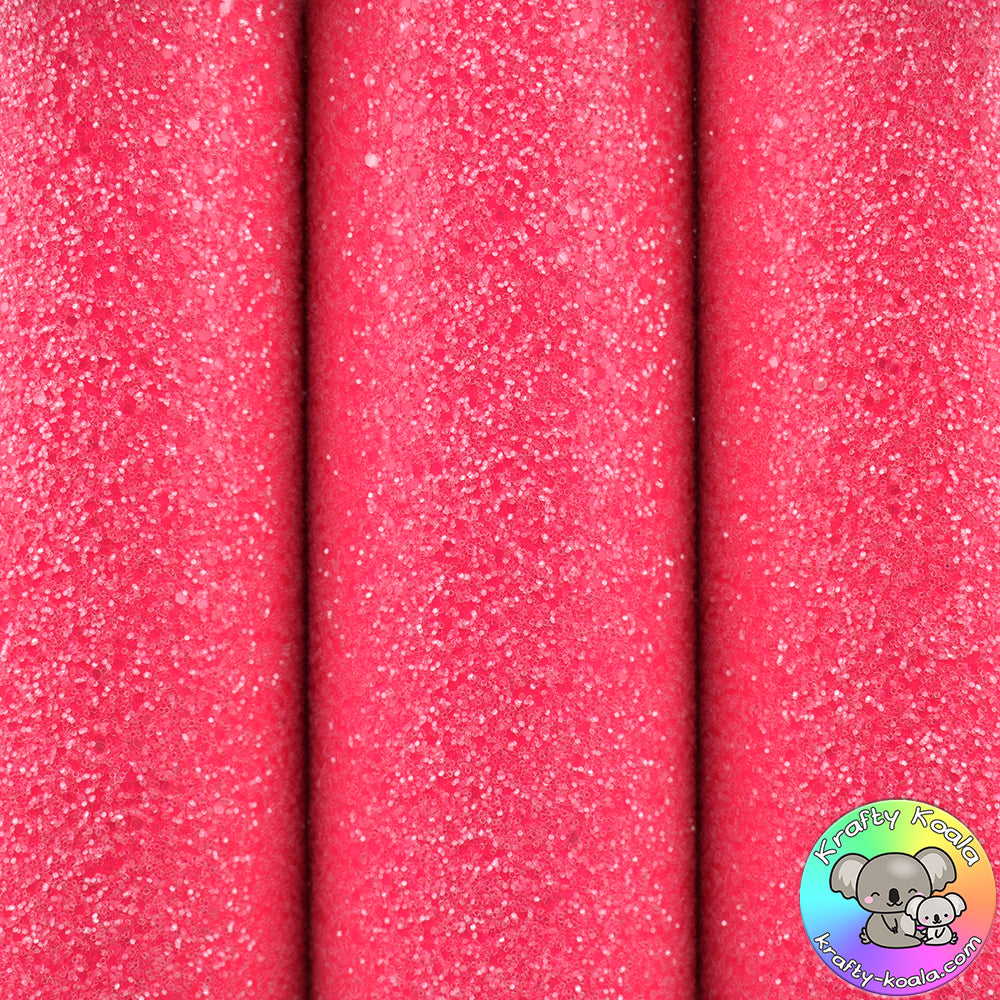 Neon Pink Ultra Chunky Glitter Fabric