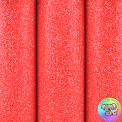 Neon Red Ultra Chunky Glitter Fabric