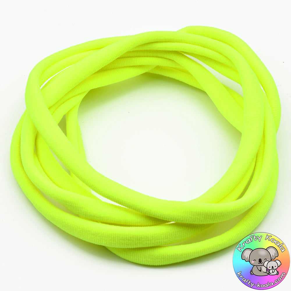 Neon Yellow Nylon Headbands