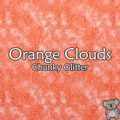 Orange Clouds Chunky Glitter Fabric