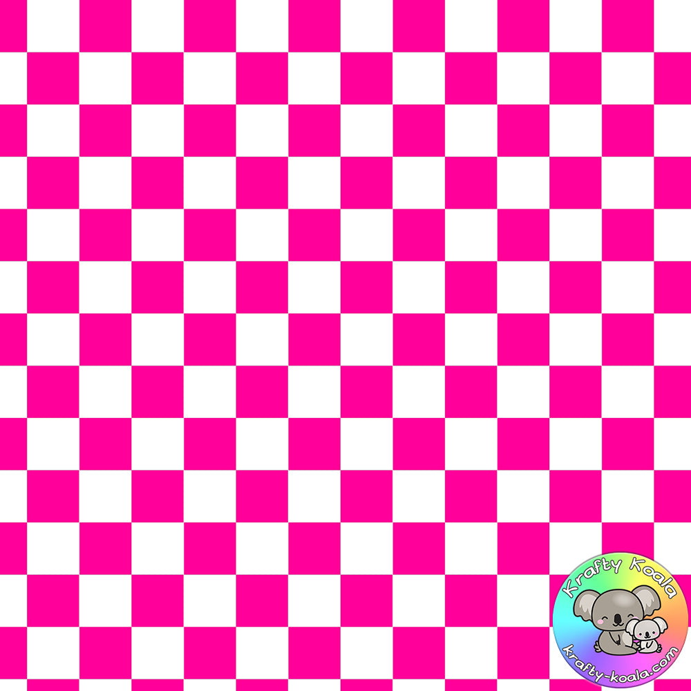 Pink Checkerboard Fabric