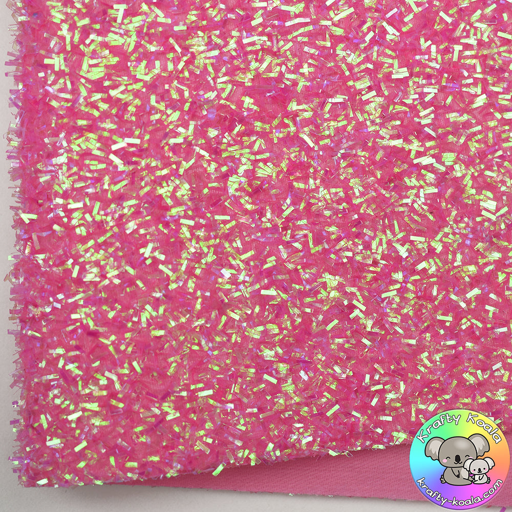 Pink Iridescent Tinsel Fabric