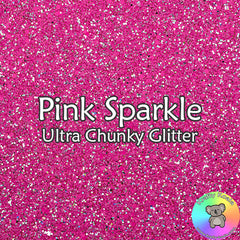 Pink Sparkle Chunky Glitter Fabric