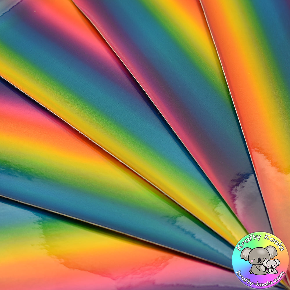 Plain Rainbow Vinyl Fabric